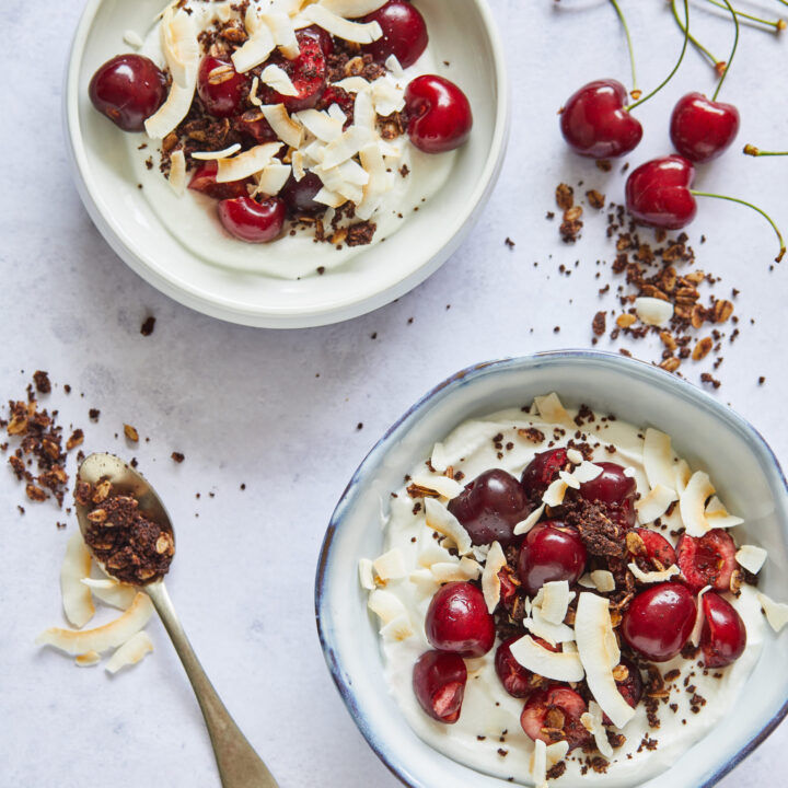 Geitenyoghurt met kersen