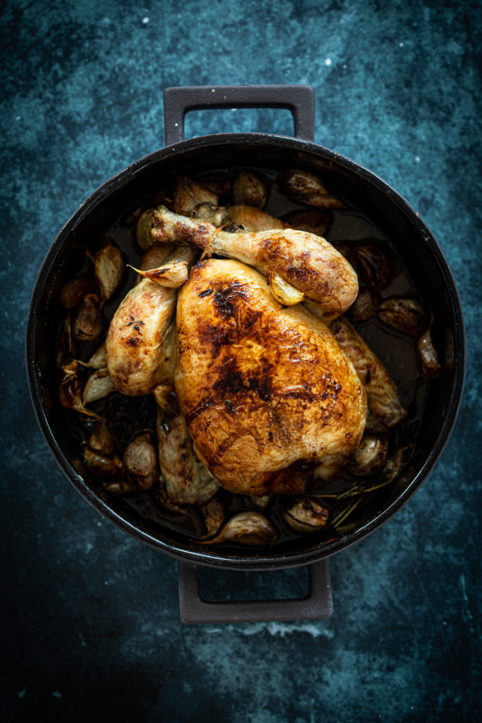 Kip met knoflook recept