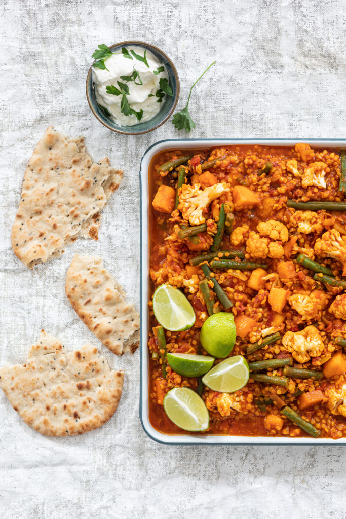 Vegan curry recept