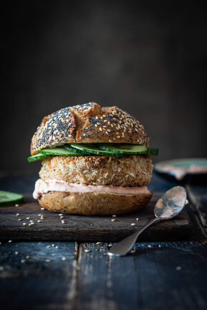 Zalmburger recept