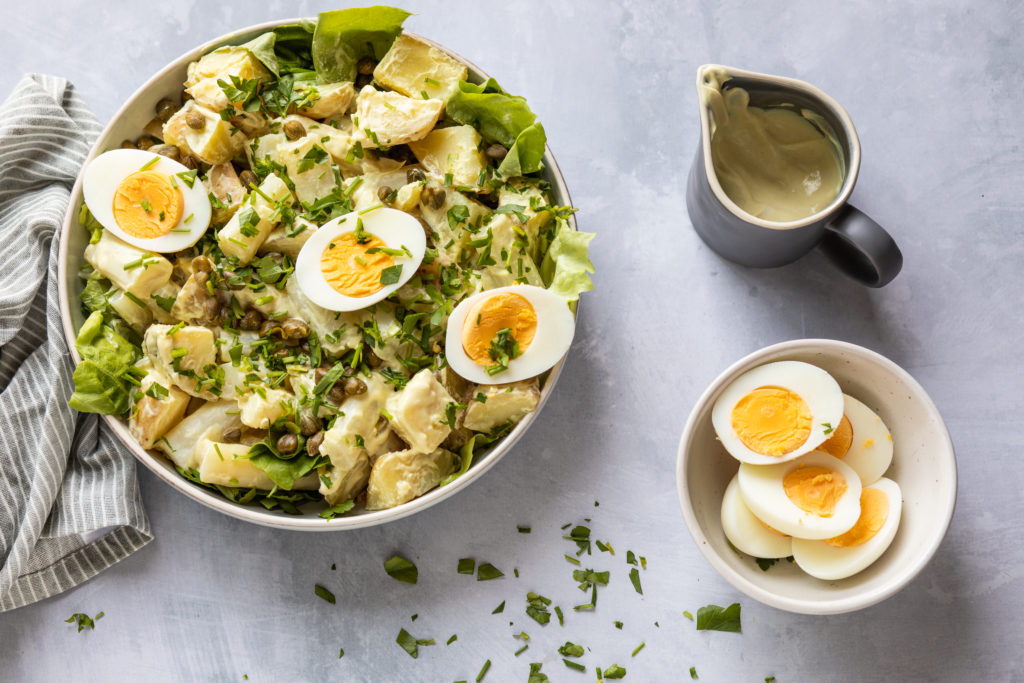 Lauwwarme aardappelsalade