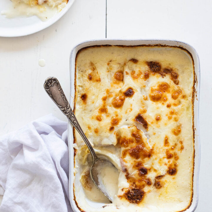 Lasagne met witte asperges en ei