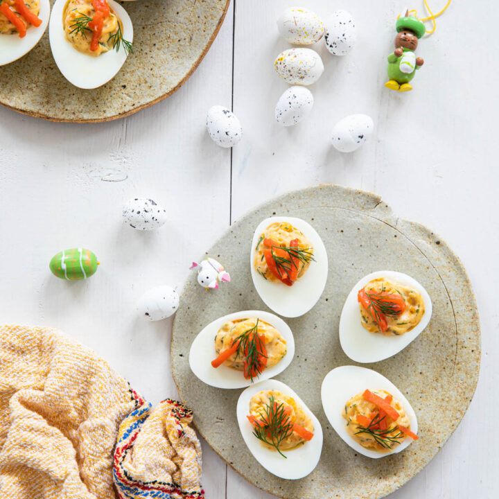 Gevulde eieren met zalm