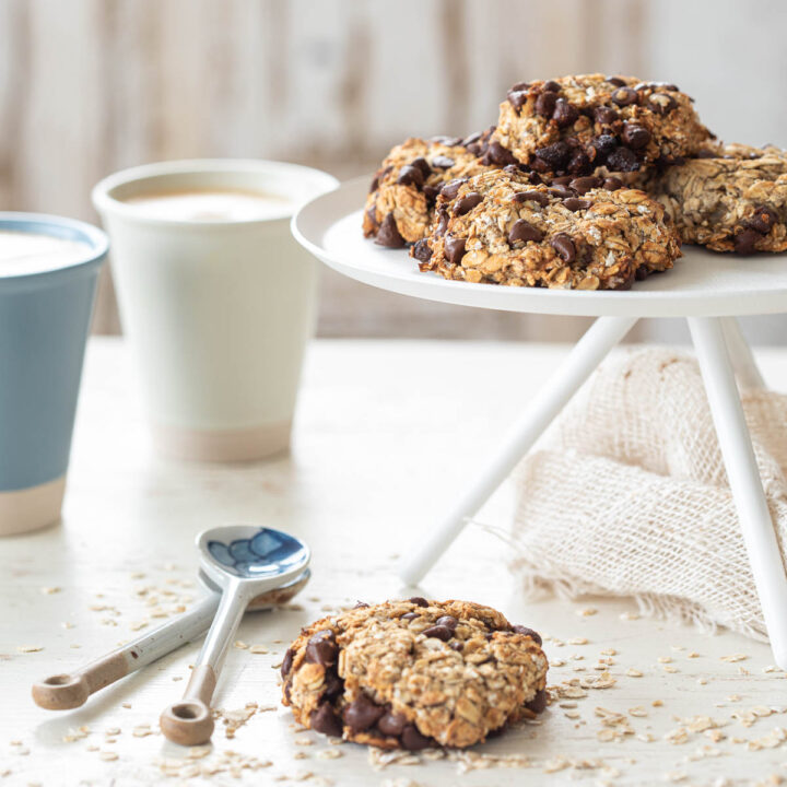 3 ingredienten havermout chocolate chip cookie