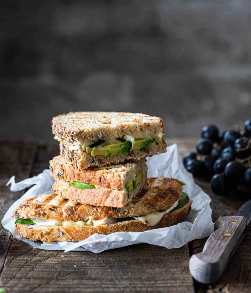Tosti met brie en druiven