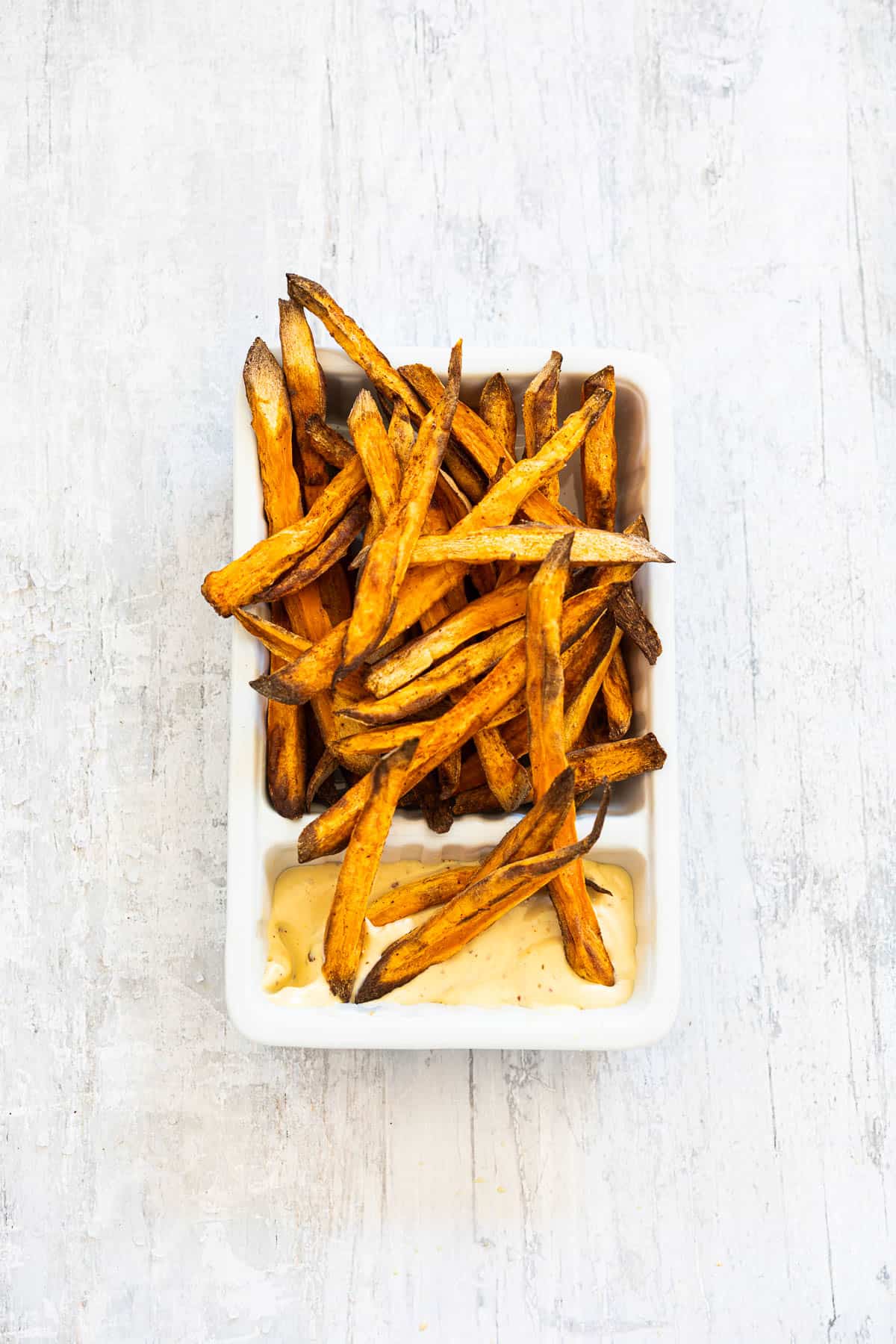 Zoete aardappelfrietjes uit de airfryer