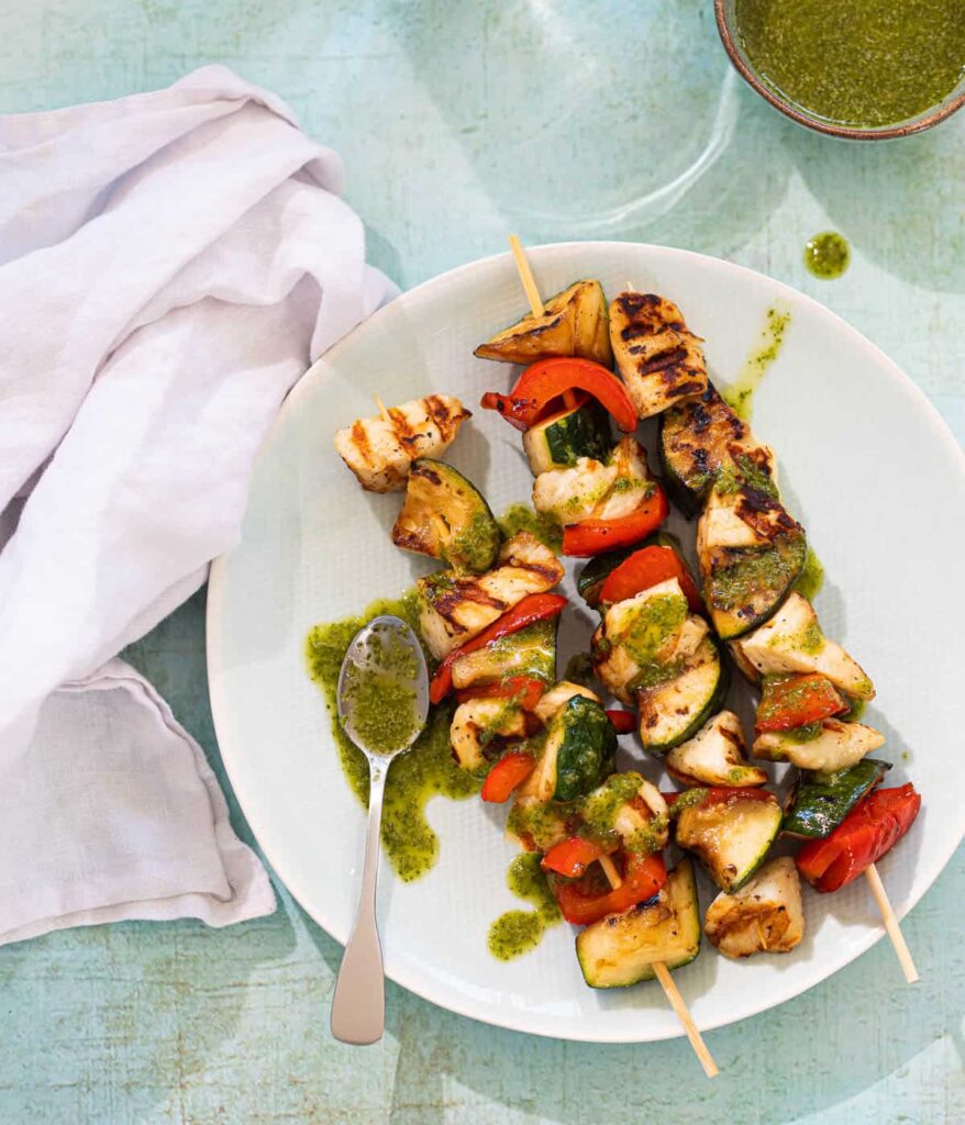 Halloumi barbecue spiesjes