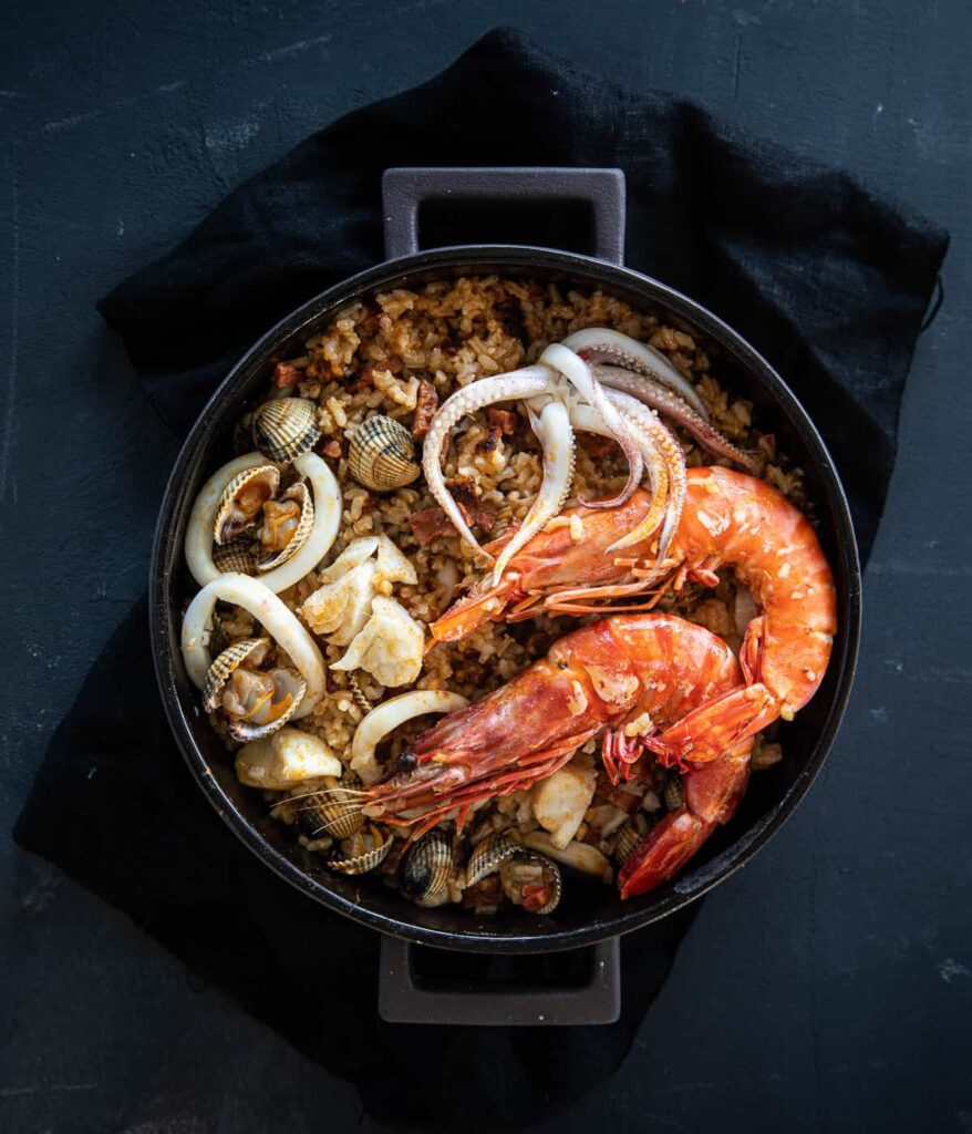 zeevruchtenrisotto uit de oven