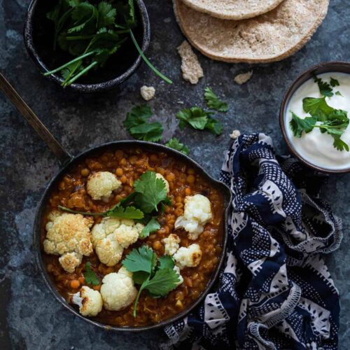 Dahl met bloemkool