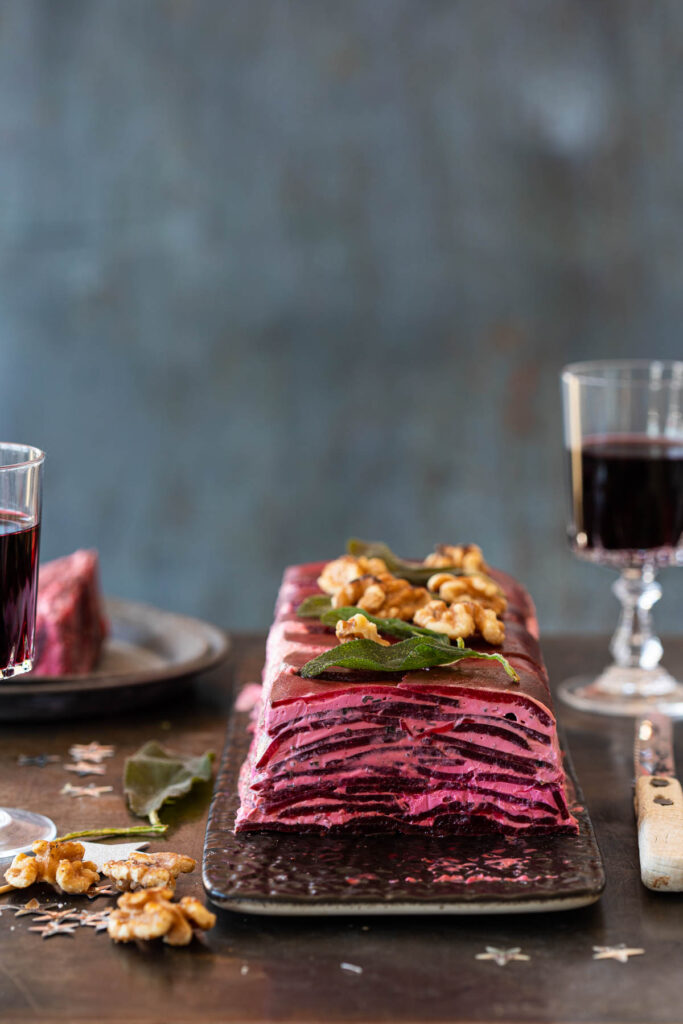 Terrine van biet en geitenkaas