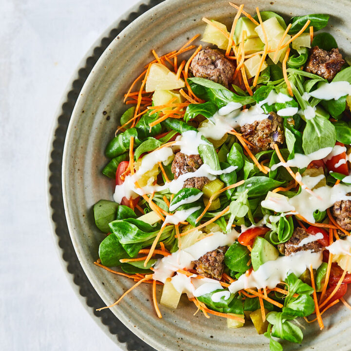 Gehaktsalade hawaii