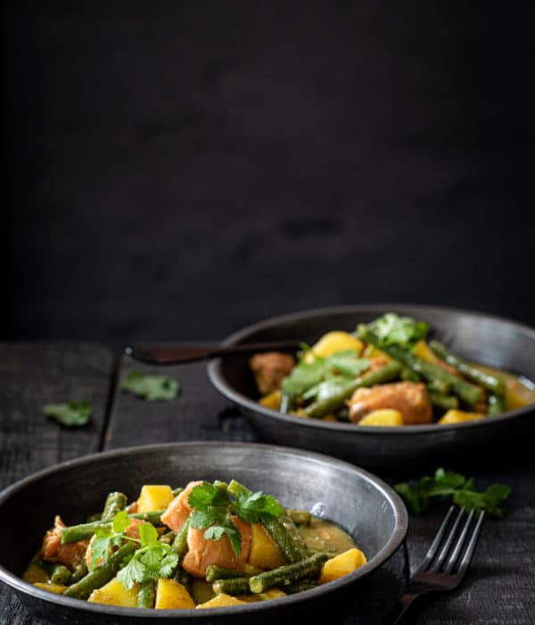 Thaise curry met zalm