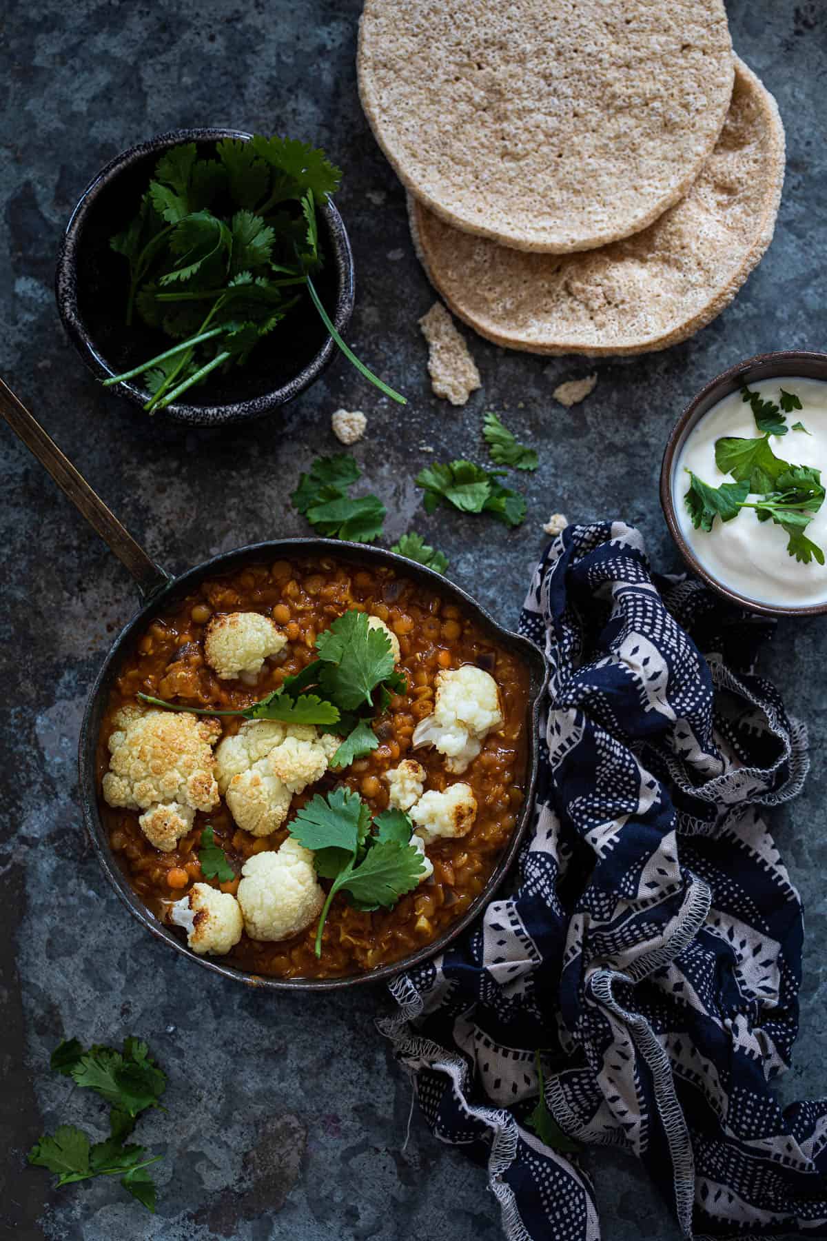 Dahl met bloemkool