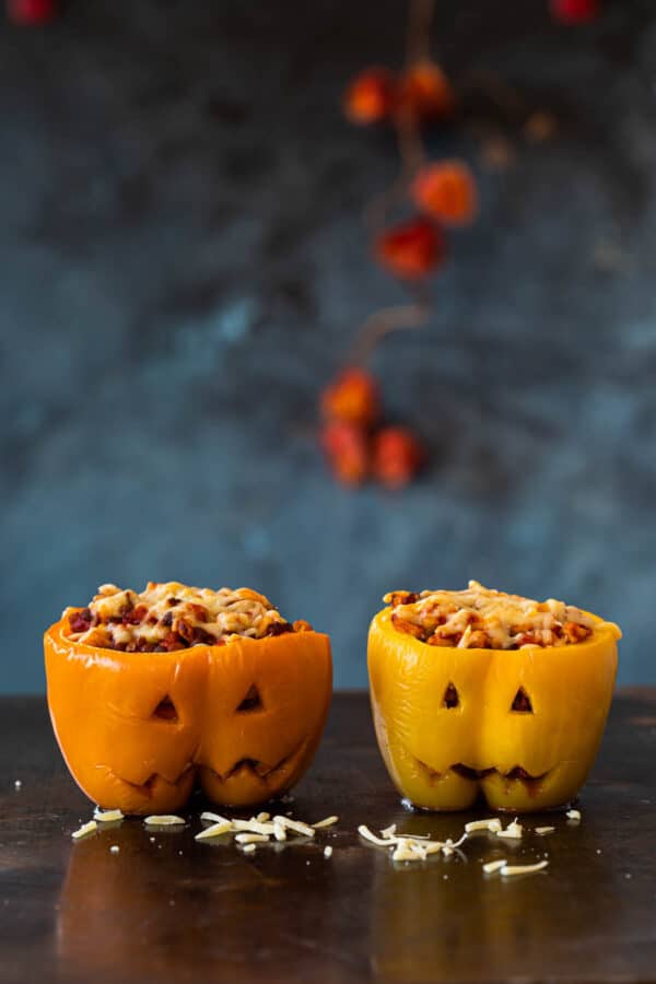 Halloween paprika-1 Halloween gevulde paprika