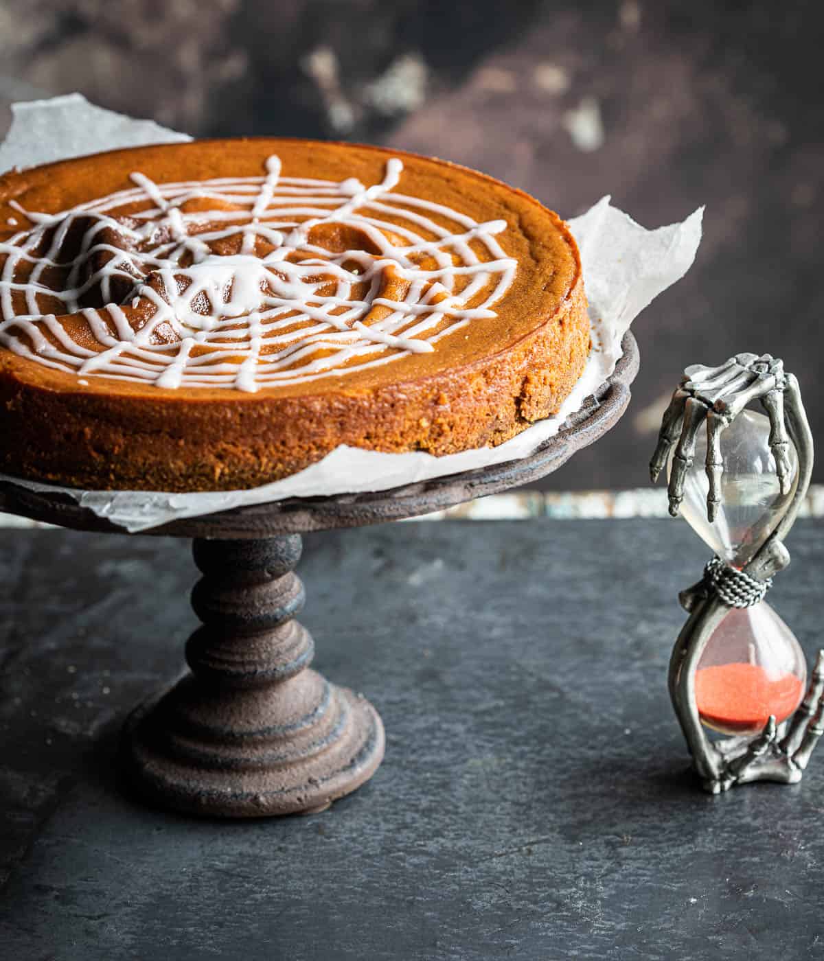 Halloween pompoen cheesecake