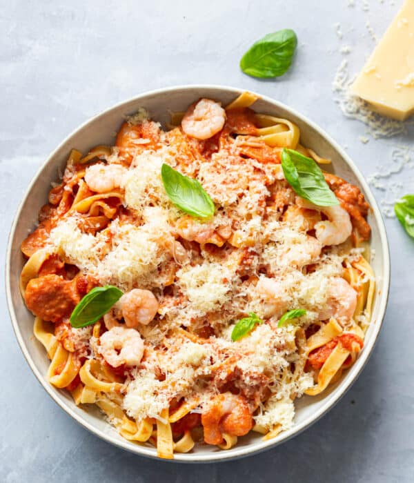 Tagliatelle met garnalen