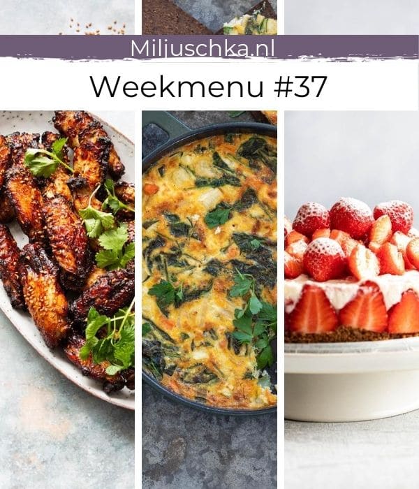 Weekmenu voor week 37