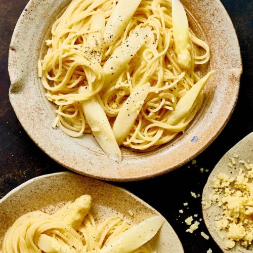 pasta carbonara met asperge