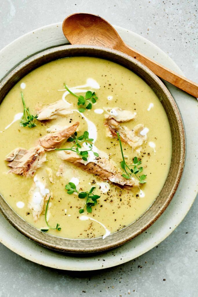 9. Kerstmenu voor visliefhebbers preisoep met makreel