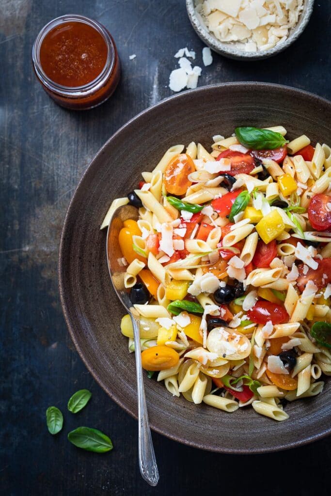 Pasta pesto recept: Pastasalade met pesto | Miljuschka