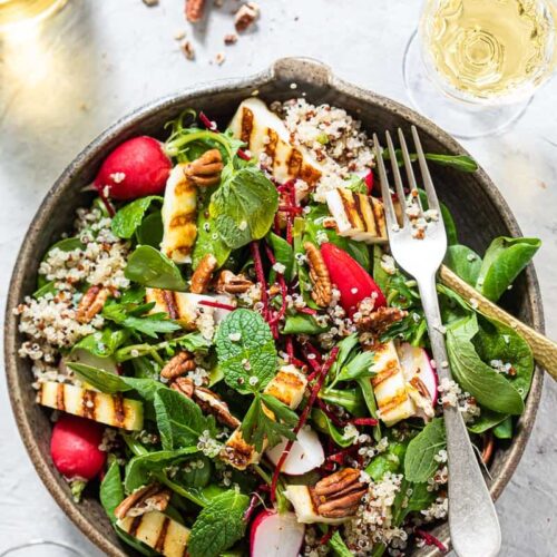 Quinoa salade met halloumi