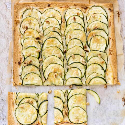 Courgette plaattaart