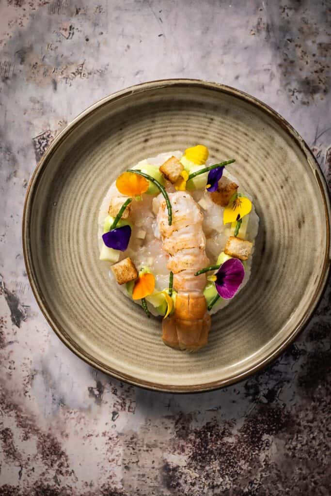 10. Super de luxe kerstmenu Tartaar van langoustine met kruidenmayonaise