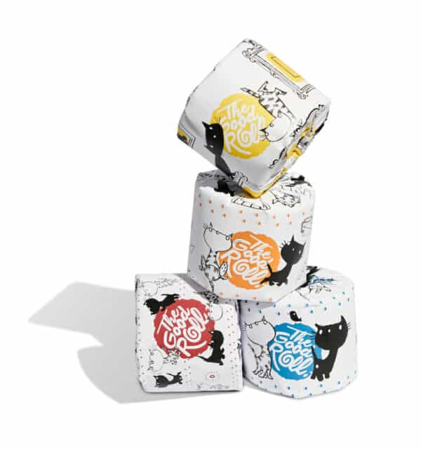 The Good Roll Pim en Pom wc rollen met een missie The Good Roll Pim en Pom wc rollen met een missie