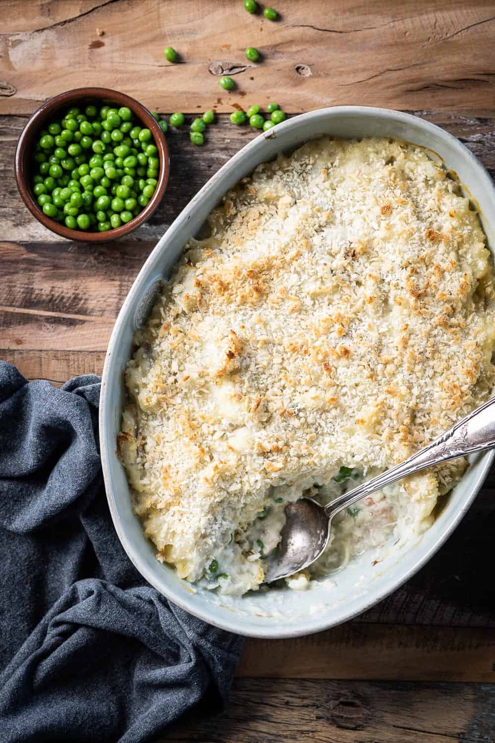 Fish pie met drie soorten vis en aardpeerpuree