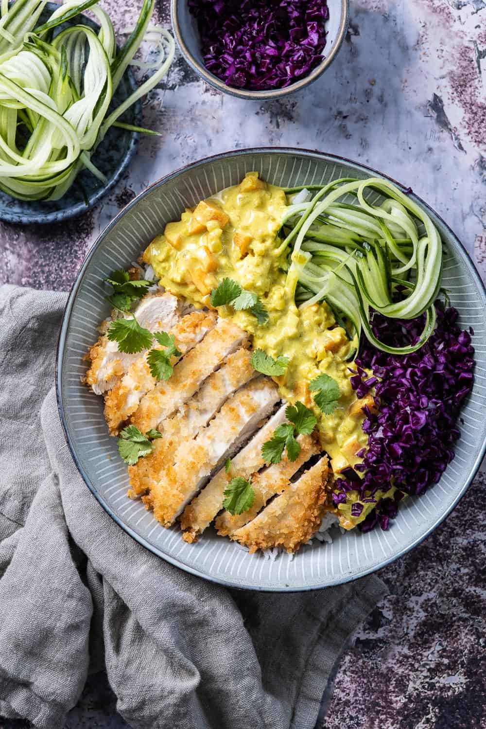 Katsu curry met kipschnitzel