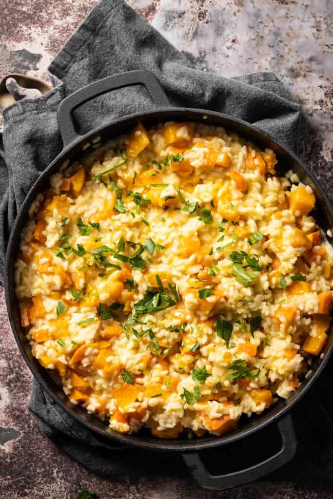 Vegan risotto recept Vegan pompoenrisotto met wortel en gember