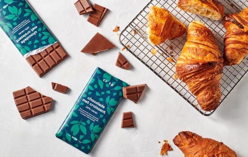 Crisp chocolade met croissant