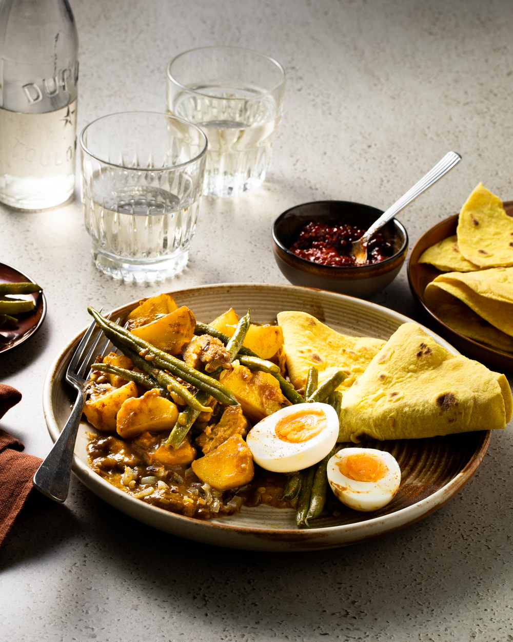 Vegetarische roti masala