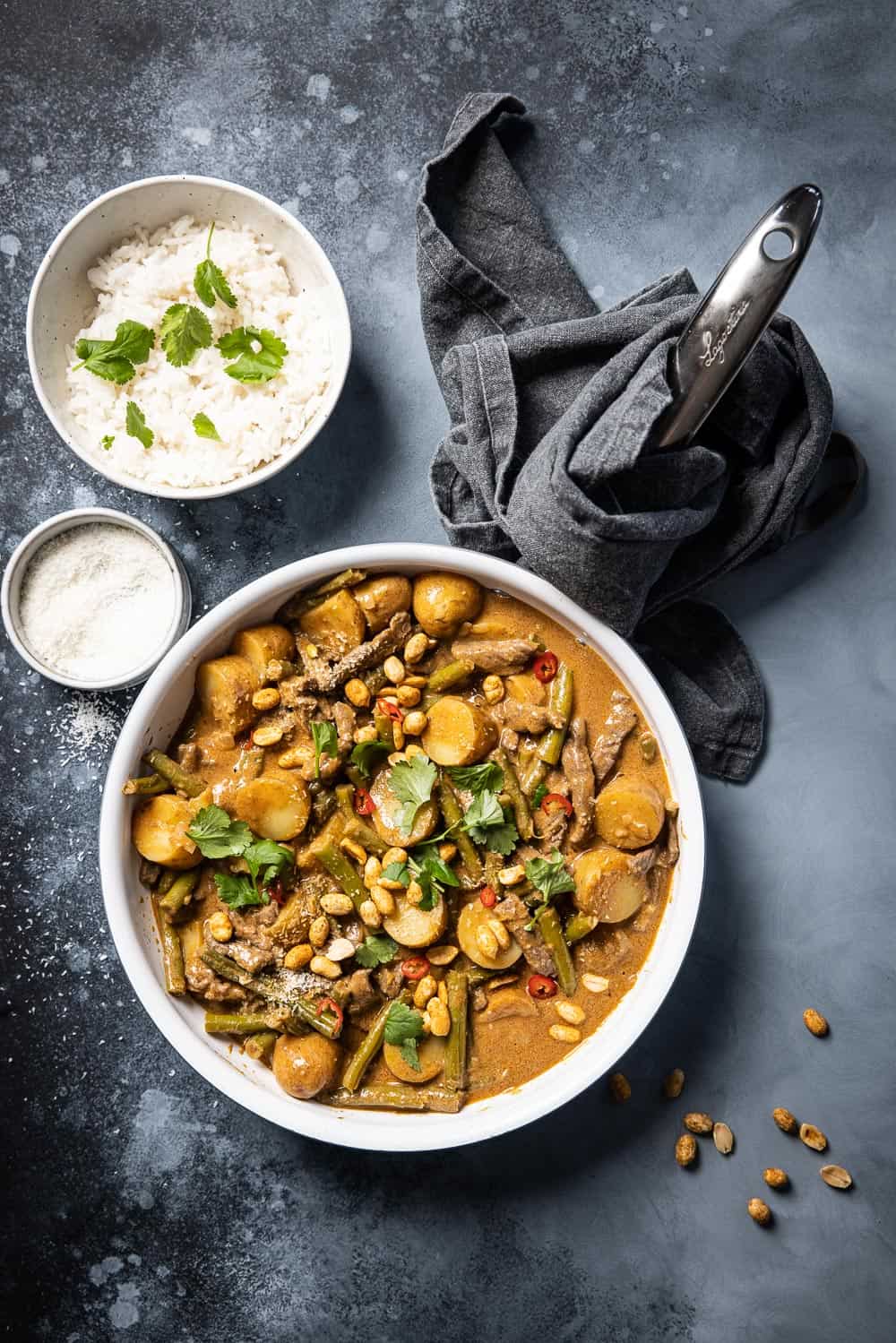 Massaman curry met sperziebonen