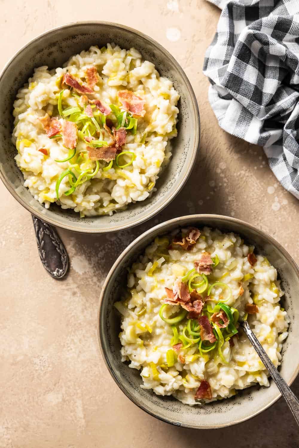 Risotto-met-prei-gorgonzola-en-bacon Risotto met prei gorgonzola en bacon