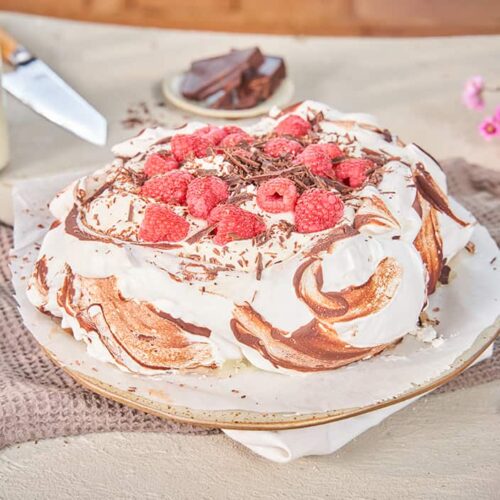 gemarmerde chocolade pavlova