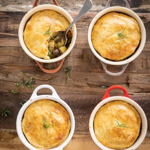 Vegetarische pot pies