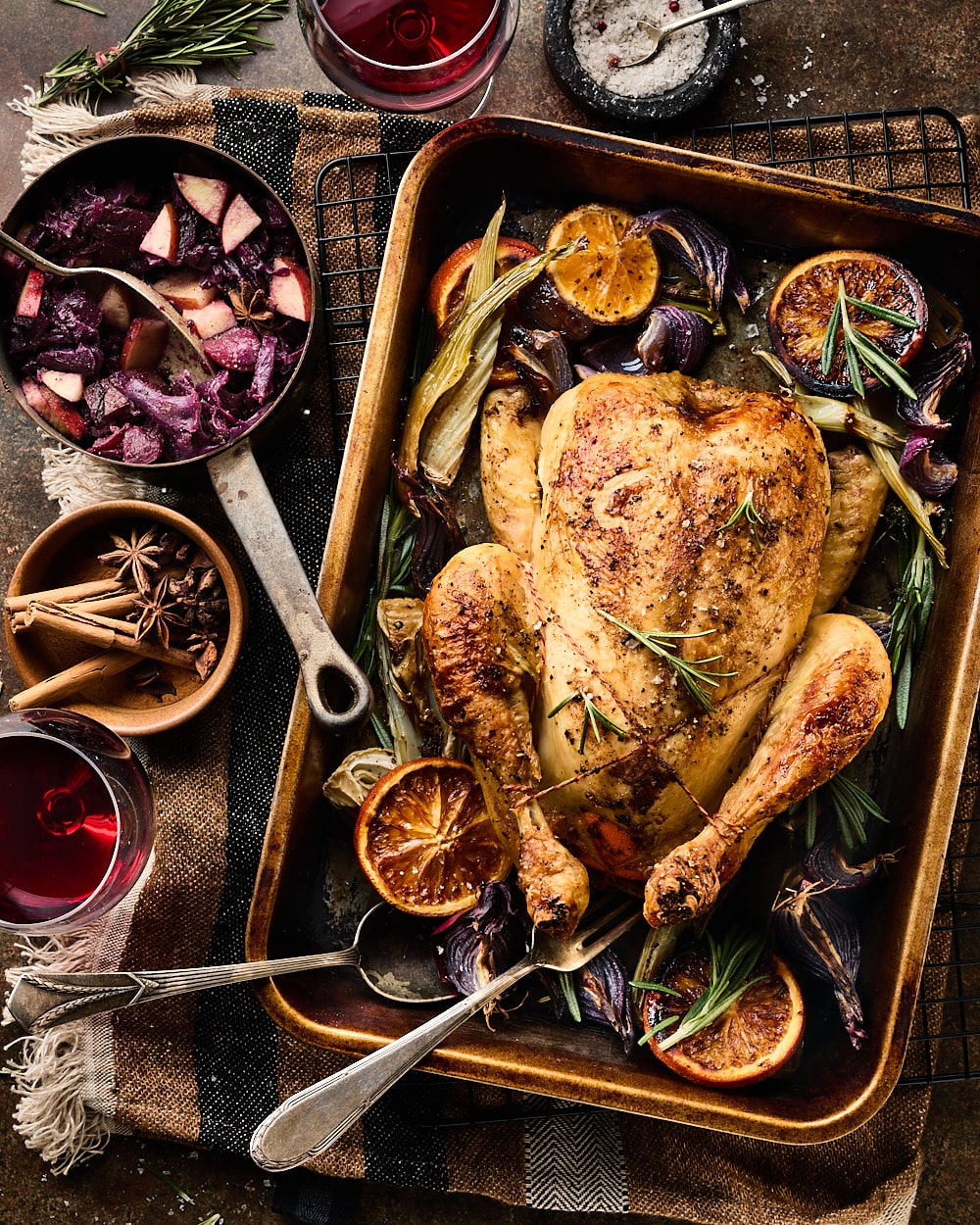 Geroosterde kip met kaneel miljuschka Geroosterde kip met kaneel miljuschka