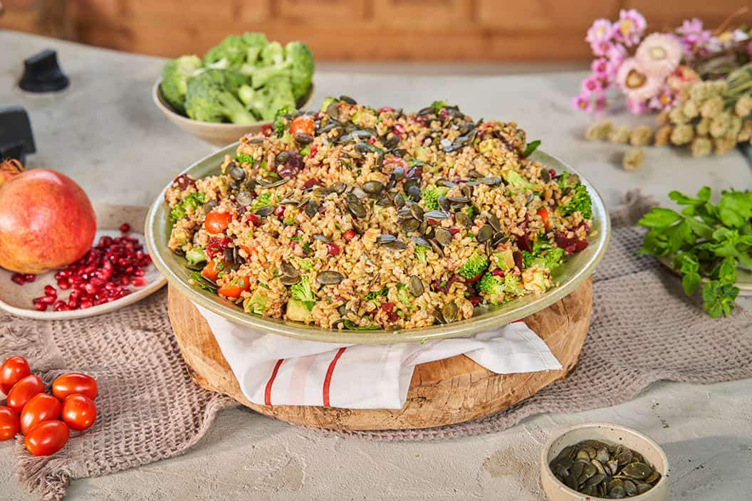 Freekeh-salade met biet en broccoli