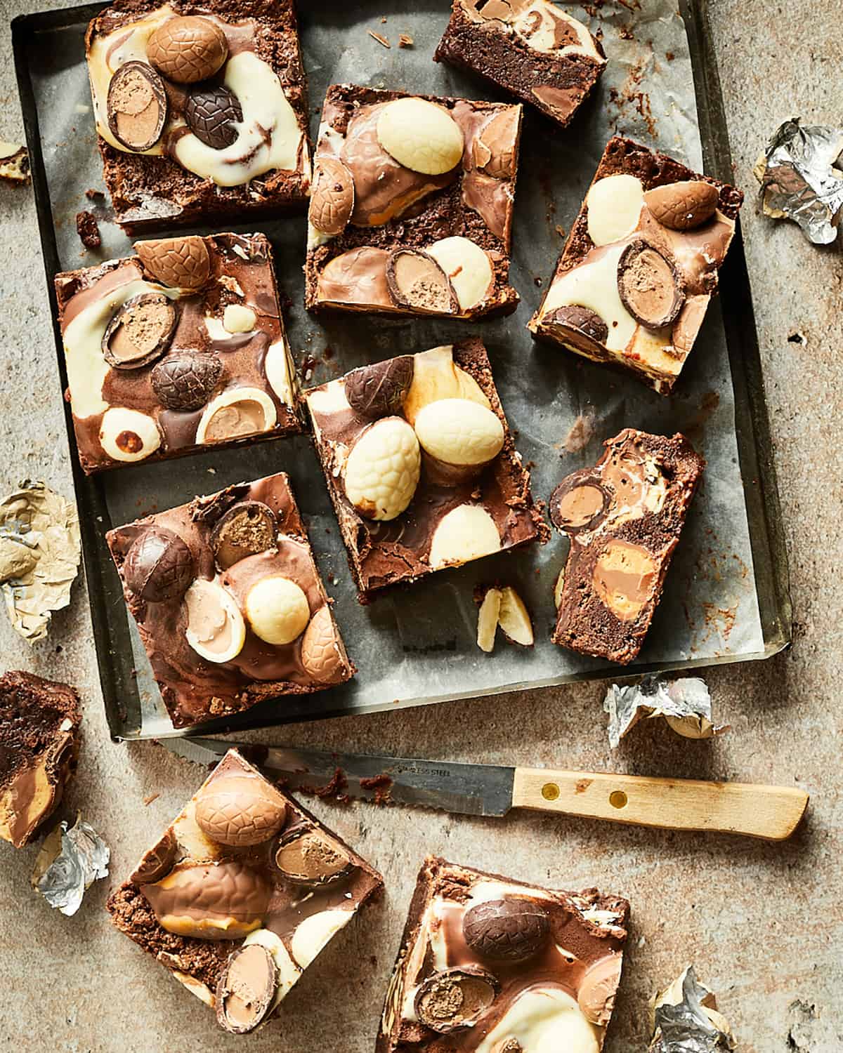 Leftover-chocolade-paasei-brownies Leftover chocolade paasei brownies