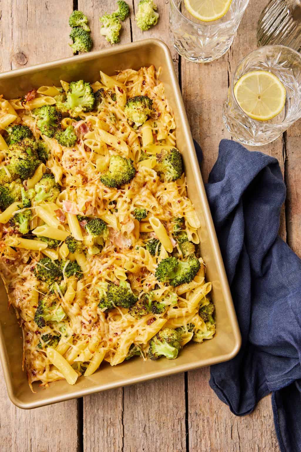 traybake-pasta-pancetta traybake pasta pancetta