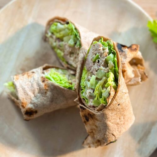 pulled chicken wrap
