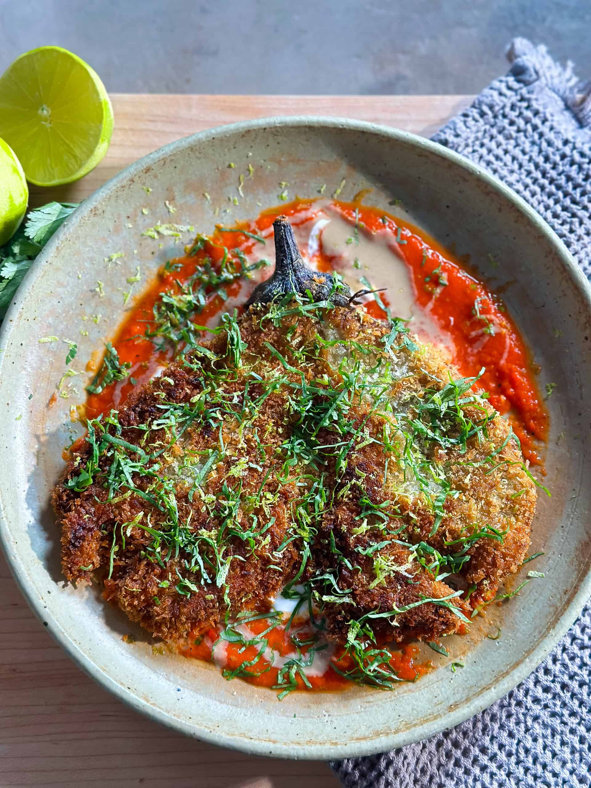 aubergine schnitzel