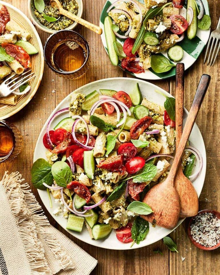 Pasta pesto salade