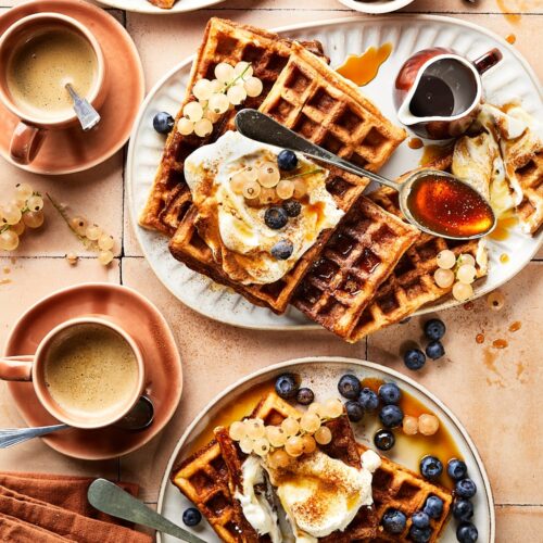 Proteine wafels blauwe bessen miljuschka