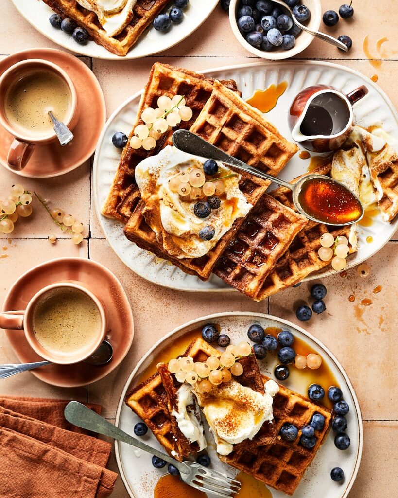 Proteine wafels blauwe bessen miljuschka