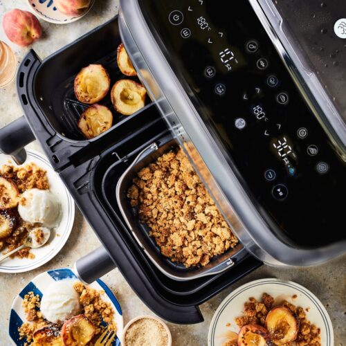 Gebakken perzik met crumble miljuschka