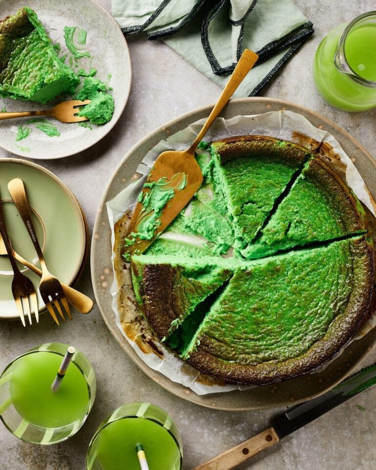 Pandan basque cheesecake (2)