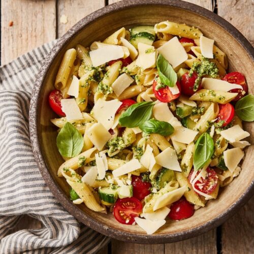 Pasta pesto salade