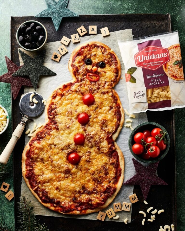 Sneeuwpop pizza Uniekaas miljuschka